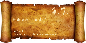Heksch Teréz névjegykártya